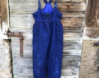 Navy Blue Ski Suit One Piece Ski Suit Blue Ski Pants Snowsuit Hipster Winter Wear Snow Gear Jumpsuit Snowboard Pants Size Small Ski Pants