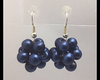 Bouquet of glass beads earrings