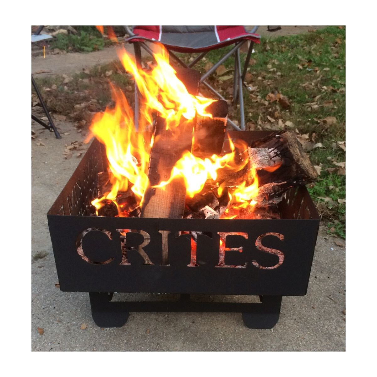 Fire Pit Customized with Family Name and Members Names