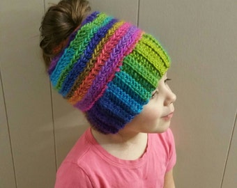 Messy bun hat