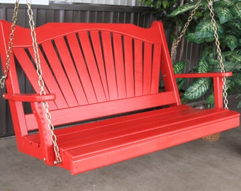 Fanback Porch Swing - Options 4', 5' or 6' FREE Shipping
