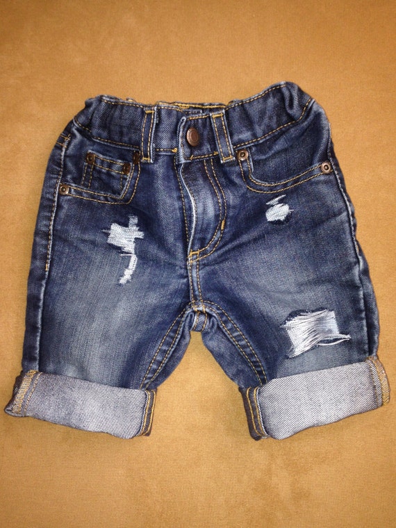 Distressed toddler cut off shorts