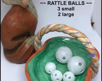 Noisemaker Sampler #5 // RATTLE BALLS sm lg // Baby // Cat Toys // Dog Toys // Noise Makers // Craft Supplies // Toy Making // Toys