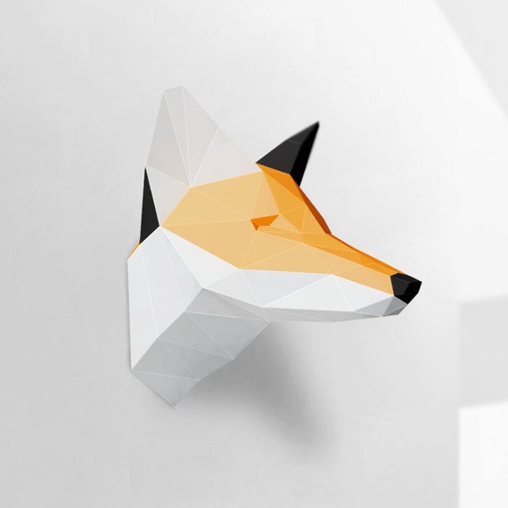 Fox Sculpture Papercraft Make Your Own Paper Room Decoration Craft Animal Polygonal Low Poly Printable DIY Template PDF From PolySheet On Fox Sculpture Papercraft Make Your Own Paper Room Decoration Craft Animal Polygonal Low Poly Printable DIY Template PDF From PolySheet On