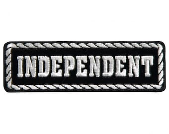Officer Independent, High Thread Embroidered Iron-on / Saw-on Rayon PATCH - 4" X 1"
