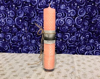 Healing Rolled Beeswax Candle