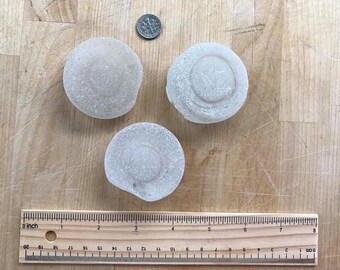 Loose Large Bottle Bottom Base Sea Glass Pieces From Scotland - Scottish Beach Seaglass - Whites
