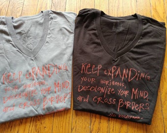 Yuri Kochiyama "Keep expanding your horizons" v neck tee