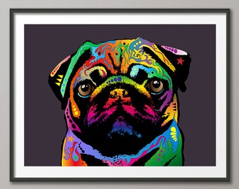 Pug Dog, Art Print (1278)