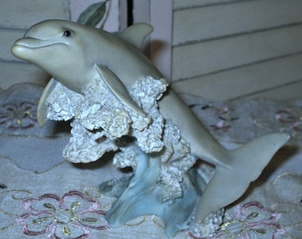 DELIGHTFUL - DOLPHIN Figurine - Made in Italy - Ceramic - Sculpture