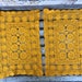 2 Yellow Rectangular Lace Doily
