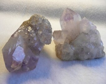 2 Amethyst Quartz Crystal Points