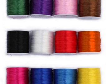3 Rolls 1mm Jewelry Cord / Silk Thread, Jewelry Thread, Stretch Cord, Jewelry Stringing, Nylon Cord for Making Jewelry, 65 Yards/Roll (P1)