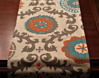 Clearance SALE Table Runner for Holiday -Wedding- - Decor Orange Suzani Two left 13 x 72