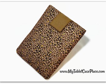 Tablet Case, iPad Cover, Animal Print, iPad Mini Case, Leopard, Kindle Case, Tablet Sleeve, Cozy, Handmade, FOAM Padding, Sequin