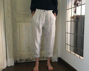 long white linen pants