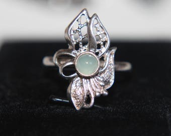 Ring USSR 925 sterling silver chrysoprase