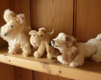 Three Little Vintage Dogs 1950s