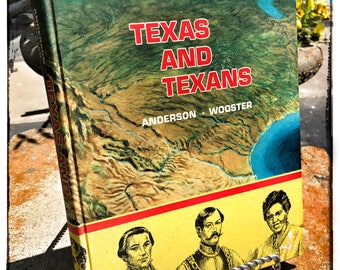 Texas and Texans by Andersen • Worcester 1974 School library book