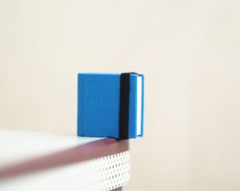 Hand-bound miniature sketchbook bright-blue