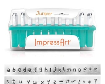 ImpressArt Juniper Lowercase Letter Metal Stamps- Punches for Jewelry Making