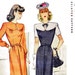 1940s Bust 30 Misses Dress Day Bodice Slit Opening Vintage Sewing Pattern Mccalls 6159 c 1945 40s