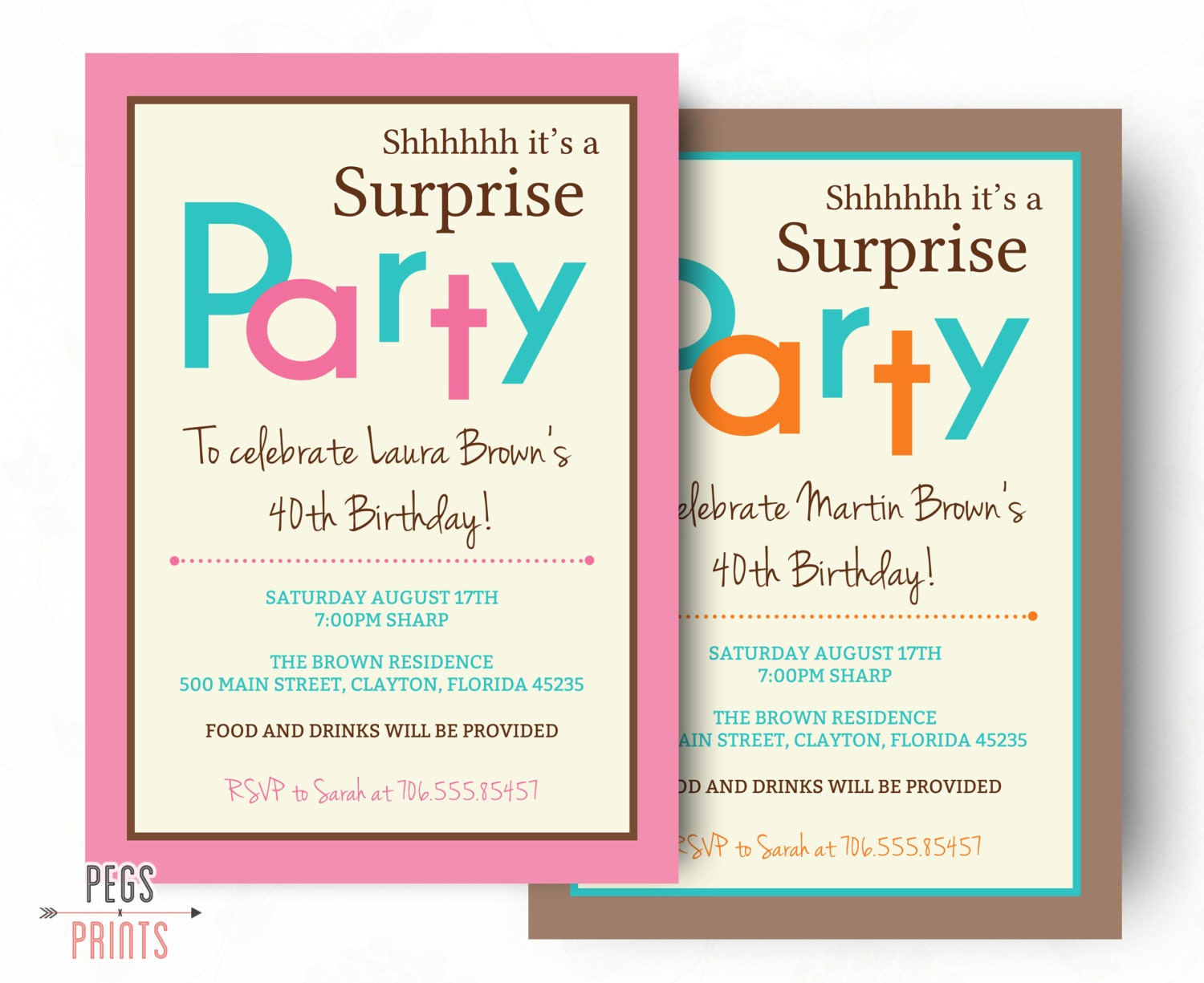 Free Surprise Birthday Invitations 6