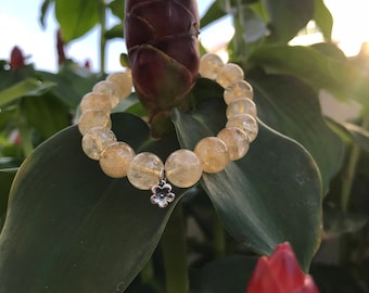 Citrine Bracelet, Gemstone Bracelet, Bead Bracelet, Natural Stone Bracelet, Healing Bracelet, Energy Bracelet, Solar Plexus Chakra.