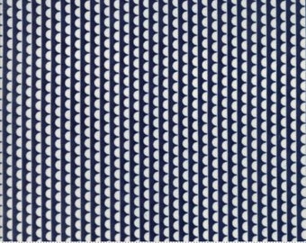 Ruby Scallop Navy Basics by Bonnie and Camille from Moda -1 yard