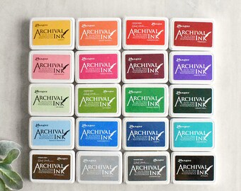Ranger Archival Ink Pad - 20 COLOUR OPTIONS - Dye Ink Pad - Craft Ink - Stamp Pad - Rubber Stamping - Black Ink Pad