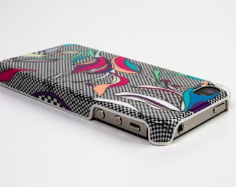 Graphic and feminine case Iphone 4 / 4s iris pattern
