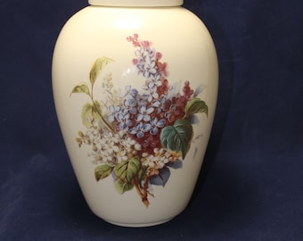 Lilacs Cremation urnCeramic jar with lid,urn, Jar with lid,large urn, large jar, art pottery, handmade