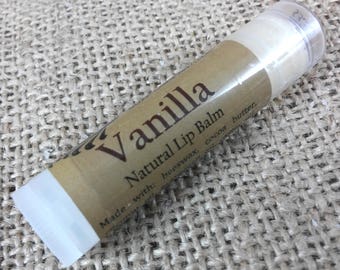 Vanilla Lip Balm - All Natural Lip Blam - Beeswax and Cocoa Butter