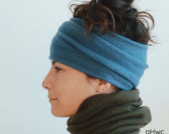 Blue Headband | Dreadband, Hair Tube, Dread Sock, Loc Wrap, Wide Head Band | Long band, Dreadlock, Updo, Hair Wrap | Eco Friendly Headband