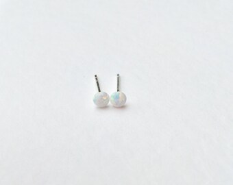 Opal earrings, white fire opal earrings, opal studs, 925 silver opal earrings, 925 sterling silver opal earrings, bridal earrings
