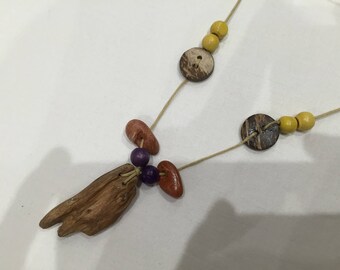 Driftwood necklace and beads