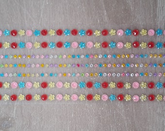 Rhinestone round flower