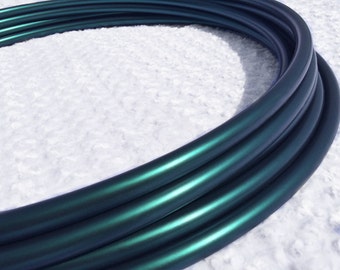 Medusa 5/8" Polypro Dance & Exercise Hula Hoop COLLAPSIBLE push button or minis - emerald green black jade