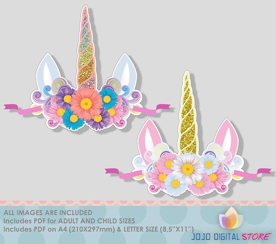 unicorn paper crown party hat for unicorn party