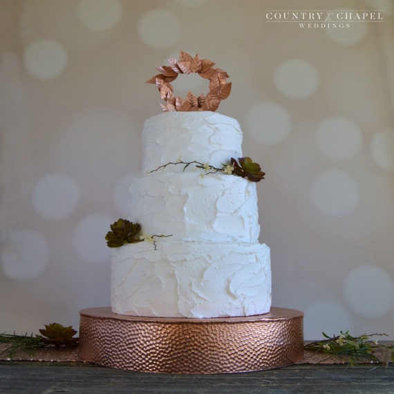 Hammered Copper Cake Stand Wedding Metal Rustic Industrial Hammered Copper Cake Stand Wedding Metal Rustic Industrial