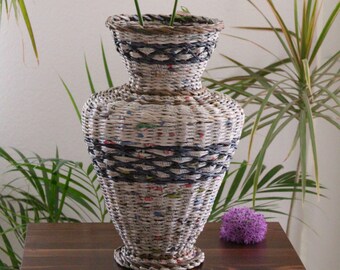 decode newsprint vase, tall vase, floor vase