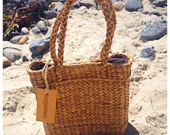 Handwoven Small Straw Rectangle Bag, Woven Bag, Wicker Purse, Small Basket Bag, Straw Handbag, Organic Straw Purse, Reed Box Bag, Gift