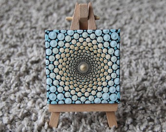 Painting canvas wooden frame mandala