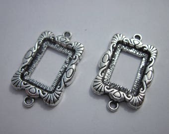 2 support cabochon metal (200)-