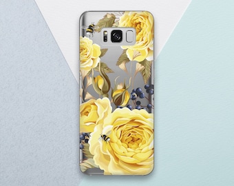 Yellow Rose Floral phone case for Samsung Galaxy s9 case Galaxy s9 plus case Floral Galaxy s8 case Rose Galaxy s7 case Galaxy note 8 OC_091