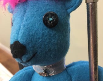 Lil'Blue Moody with Hot Pink Hair