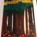 DIY Woven Craft Kit.Trees with Embroidered Flowers.Yarn and Thread.