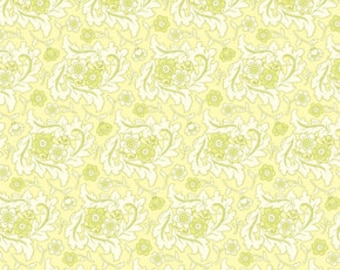 Heather Bailey Freshcut Finery Cream Flannel Fabric, 1 Yard