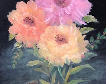 Floral oil painting