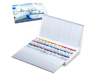 36 Watercolor Paint Set WHITE NIGHTS Professional Palette Full Pans 2.5 ml Saint Petersburg Russian Watercolors